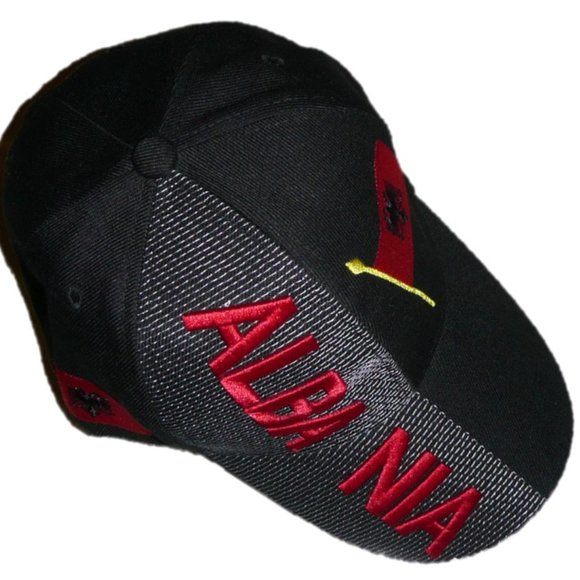 Albania Embroidered Baseball Cap With Adjustable Backstrap & Country Flag - Picture 2 of 4